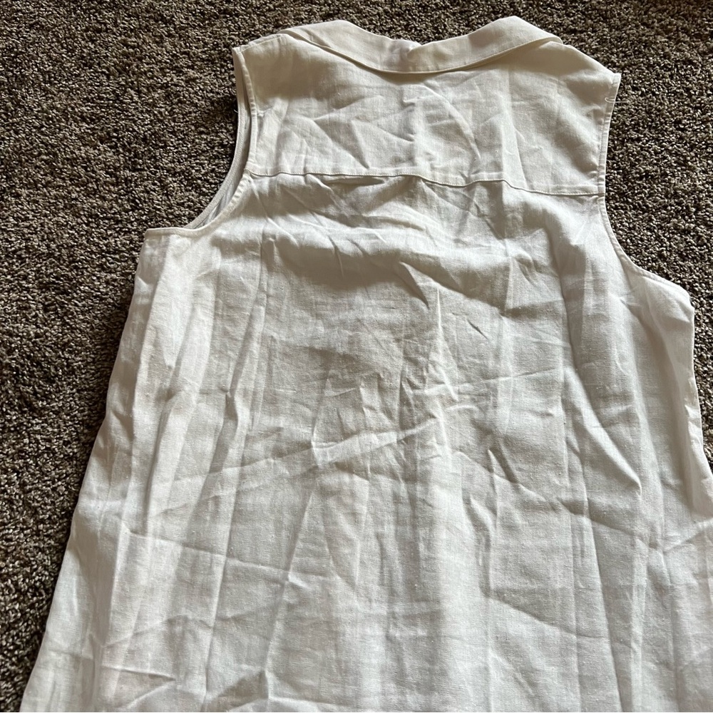 Jones New York White Linen Tank - Picture 6 of 6